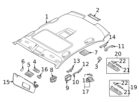 Interior Trim - Roof for 2008 BMW 535xi #0
