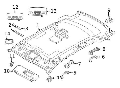 Interior Trim - Roof for 2022 BMW X3 #0