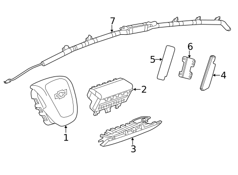 Air Bag Components for 2020 Chevrolet Sonic #0
