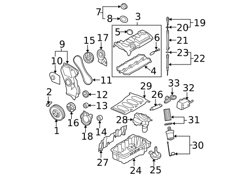Engine Parts for 2006 Volkswagen Passat #1