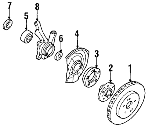 Front Brakes for 1994 Mitsubishi Diamante #0