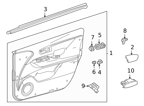 Interior Trim - Front Door for 2020 Toyota Mirai #0