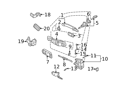 Lock & Hardware for 2000 Volkswagen Golf #0
