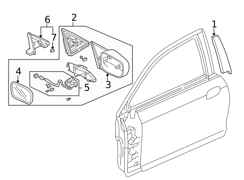 Exterior Trim - Door for 2000 Honda Accord #0