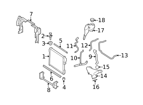 Radiator & Components for 2009 Mercedes-Benz S 550 #0