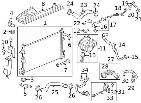 Radiator & Components for 2010 Saab 9-5 #0