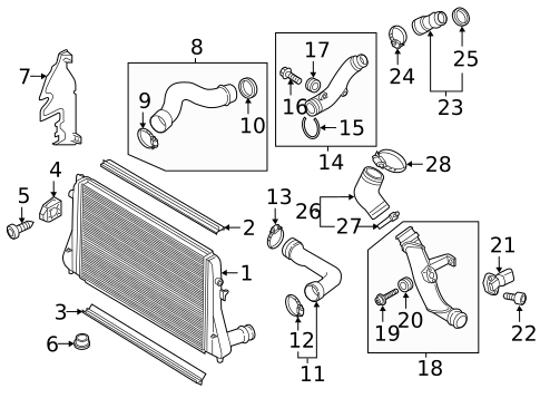Intercooler for 2015 Volkswagen Jetta #0