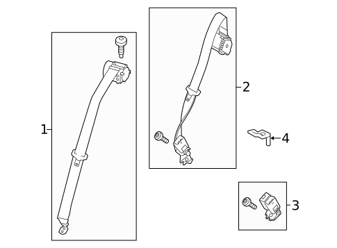 Rear Seat Belts for 2017 Ford Focus #0