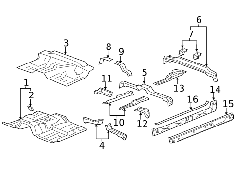 Floor - Cab for 2011 Chevrolet Silverado 3500 HD #3