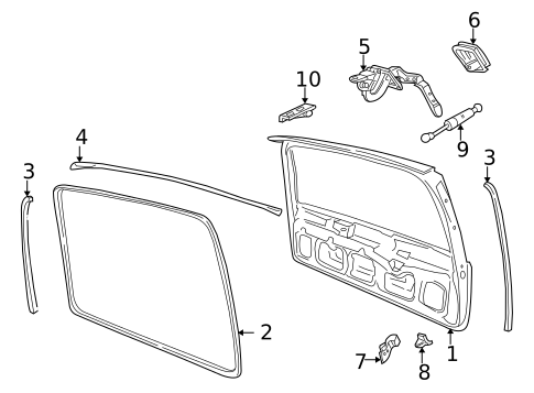Tailgate for 1998 Volvo V70 #1