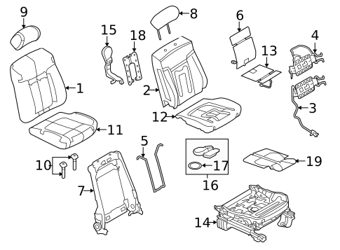 Front Seat Components for 2014 Ford F-150 #0