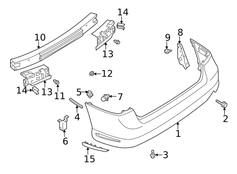 Bumper & Components - Rear for 2004 Mazda MPV #0