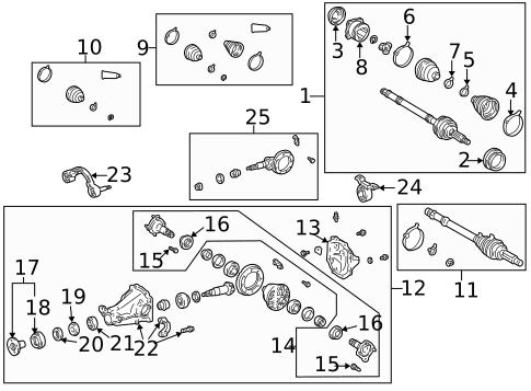 Axle & Differential for 1997 Toyota RAV4 #0