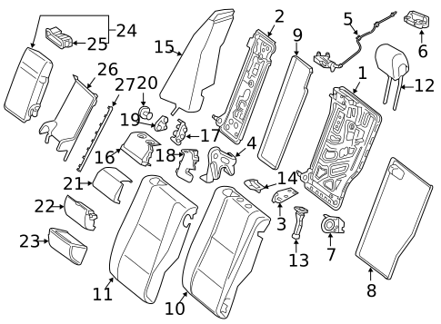 Rear Seat Components for 2021 Mercedes-Benz C63 AMG S #0