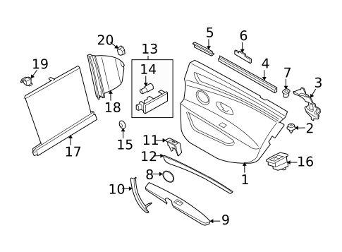 Interior Trim - Rear Door for 2008 BMW 535xi #2