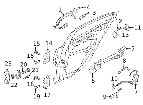 Rear Door for 2019 Genesis G70 #0