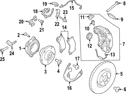 Brake Components for 2024 Porsche Macan #1