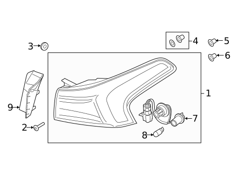 Tail Lamps for 2022 Hyundai Santa Fe #1