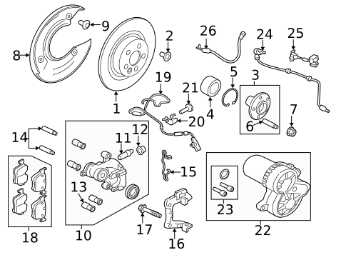 Parking Brake for 2019 Land Rover Range Rover Velar #0