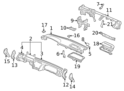 Instrument Panel for 2000 Honda Accord #0