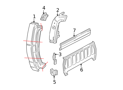 Back Panel for 1999 Ford Ranger #1