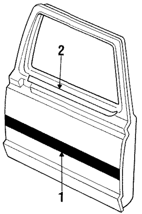 Exterior Trim - Door for 1990 Ford Bronco #0