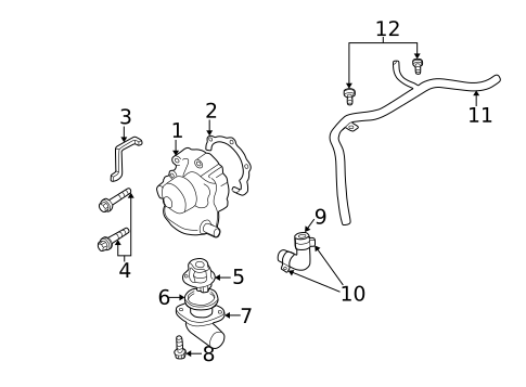 Water Pump for 2001 Subaru Legacy #0