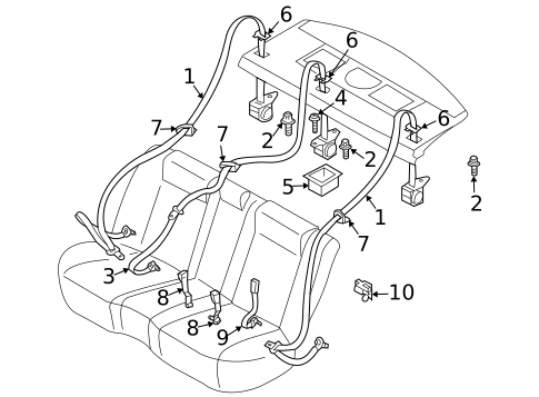 Seat Belt for 2002 INFINITI Q45 #0