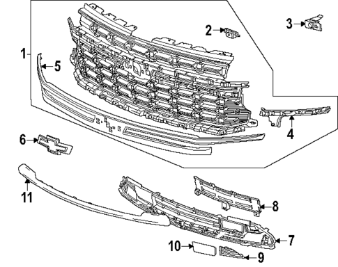 Grille & Components for 2024 Chevrolet Tahoe #0
