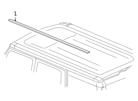 Exterior Trim - Roof for 2005 Hummer H2 #1