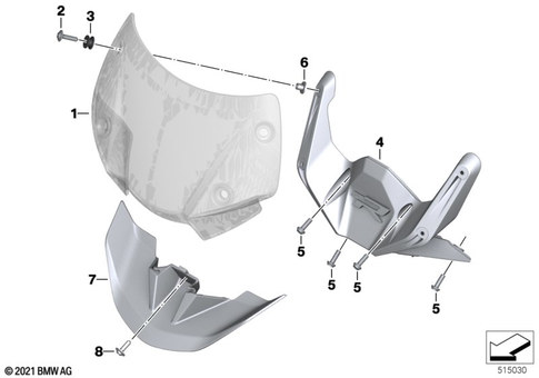 Motorcycle Trim Section, Windshield for 2021 BMW-Motorrad R 1250 R #7