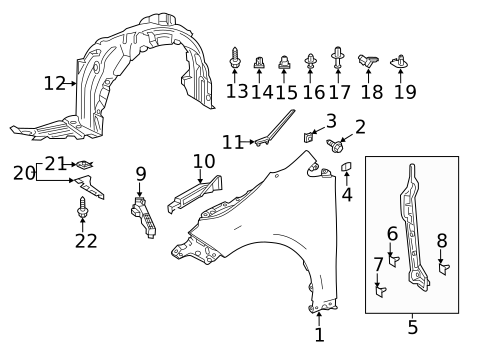 Fender & Components for 2025 Toyota Corolla #1