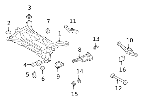 Rear Suspension for 2007 Lincoln MKX #1