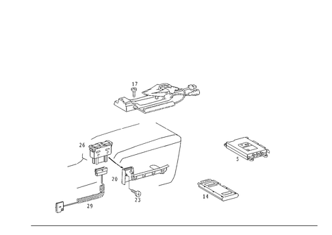 Car Phone, Emergency Call and Voice Control System for 1998 Mercedes-Benz C280 #1