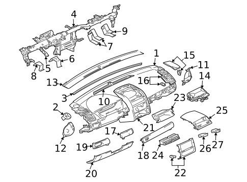Instrument Panel for 2006 Mitsubishi Galant #0