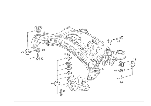 Rear Axle Support for 2000 Mercedes-Benz E 430 #0