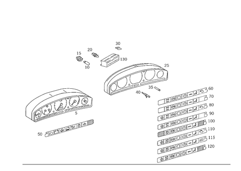 Instrument Cluster for 1993 Mercedes-Benz 600SL #2