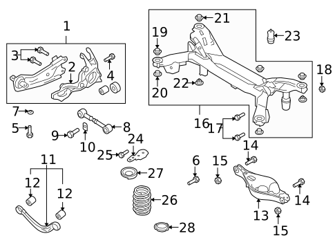 Rear Suspension for 2011 Mazda 6 #0