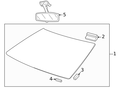 Glass - Windshield for 2003 Saab 9-3 #1
