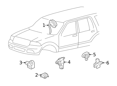 Air Bag Components for 2017 Lincoln Navigator #1