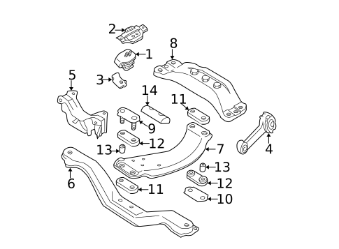 Engine & Trans Mounting for 2002 Subaru Impreza #0