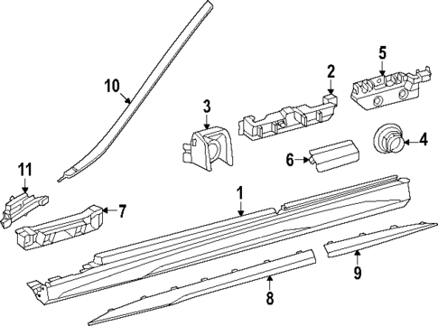 Exterior Trim - Pillars for 2025 Mercedes-Benz GLC43 AMG #2
