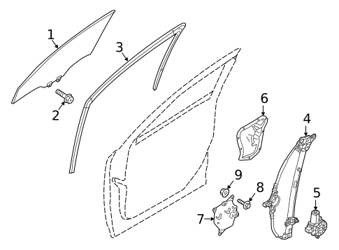 Glass - Front Door for 2024 Mazda 3 #1