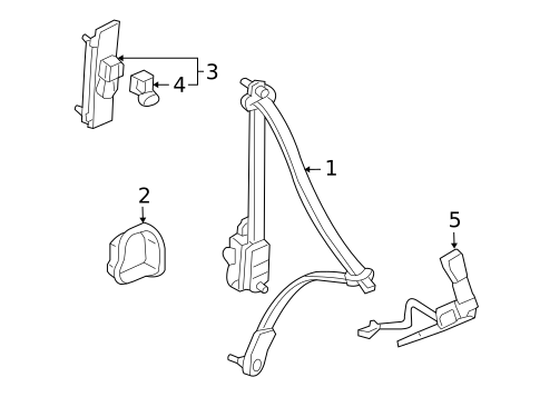 Front Seat Belts for 2005 Honda Civic #2
