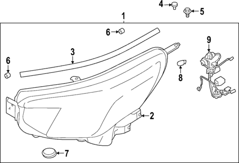Headlamp Components for 2024 Subaru Forester #0