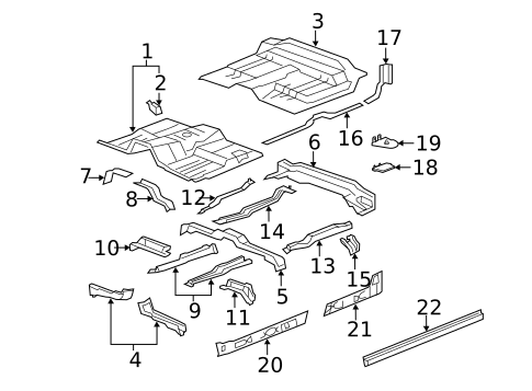 Floor - Cab for 2011 Chevrolet Silverado 3500 HD #2