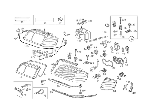 Lighting Unit for 1998 Mercedes-Benz C280 #1