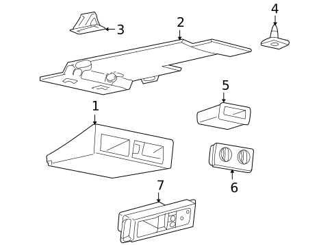 Overhead Console for 2001 Chevrolet Venture #1