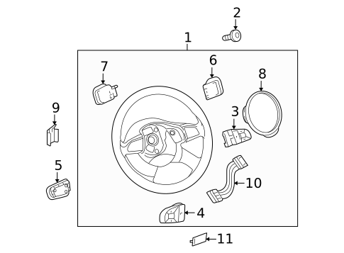 Steering Wheel & Trim for 2008 Audi Q7 #1