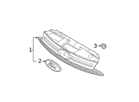 Grille & Components for 2010 Ford Focus #1